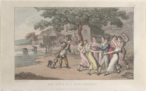 द हिस्ट्री ऑफ़ जॉनी क्वे जीनस, द ली..., फरवरी 1, 1822 से एक भेड़-कतरन पर क्वे जीनस। द्वारा थॉमस रोलैंड्सन