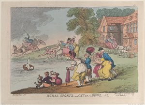 रूरल स्पोर्ट्स: कैट इन ए बाउल, 24 अप्रैल, 1811., 24 अप्रैल, 1811। द्वारा थॉमस रोलैंड्सन