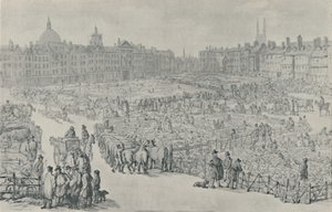 स्मिथफील्ड मार्केट, 1810, 1920 द्वारा थॉमस रोलैंड्सन