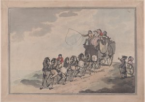 स्टेज कोच और छह, 1786-93।, 1786-93। द्वारा थॉमस रोलैंड्सन