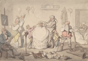 नाई की दुकान, 1785-1805। द्वारा थॉमस रोलैंड्सन