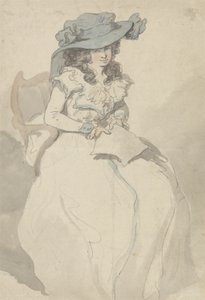 प्रेम पत्र, c.1790 (कागज पर कलम और स्याही और पानी के रंग) द्वारा थॉमस रोलैंड्सन