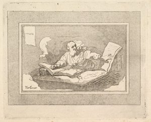 द फिलॉसफर दाढ़ी वाले ओल्ड मैन कॉपीिंग बुक, 1783-87। द्वारा थॉमस रोलैंड्सन