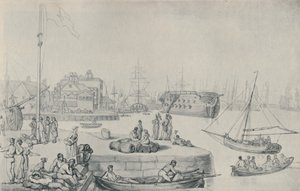 द क्वै, ब्लैकवॉल डॉक्स, 1810, 1920 द्वारा थॉमस रोलैंड्सन