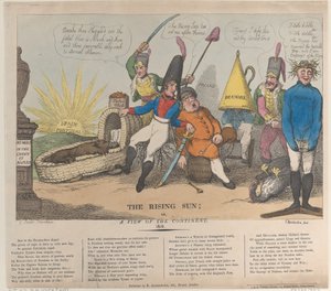 द राइजिंग सन, या, ए व्यू ऑफ द कॉन्टिनेंट, 28 अगस्त, 1810., 28 अगस्त, 1810। द्वारा थॉमस रोलैंड्सन