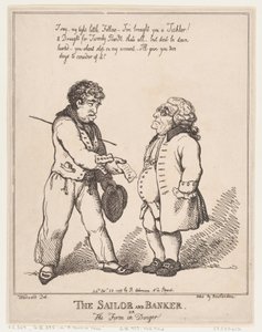 द सेलर एंड बैंकर, या फर्म इन डेंजर, 28 अक्टूबर, 1799।, 28 अक्टूबर, 1799। द्वारा थॉमस रोलैंड्सन