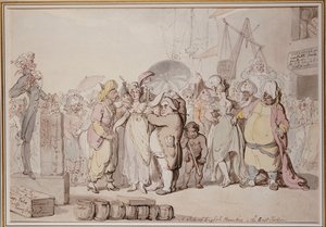 ईस्ट इंडीज में अंग्रेजी सुंदरियों की बिक्री, c.1810 द्वारा थॉमस रोलैंड्सन