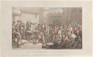 द विकर प्रीचिंग टू द प्रिजनर्स, द विकर ऑफ वेकफील्ड से, 1 मई, 1817., 1 मई, 1817। द्वारा थॉमस रोलैंड्सन