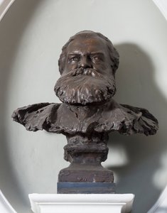 जॉन ब्रेट का बस्ट, c.1890 (कांस्य) द्वारा थॉमस स्टर्लिंग ली