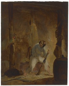 उनकी गुफा में, सी। 1856 द्वारा थॉमस सुली