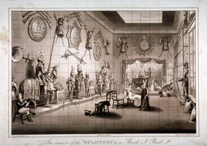 द होप्लोथेका, ब्रुक स्ट्रीट, वेस्टमिंस्टर, लंदन, c1810 द्वारा थॉमस सदरलैंड