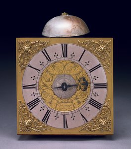 चार्ल्स II तीस घंटे की लंबी घड़ी की चौकोर डायल, c.1680 (मिश्रित मीडिया)