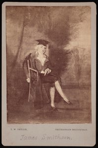 जेम्स स्मिथसन का पोर्ट्रेट 1765-1829, 1786, 1870 के दशक का फोटो।