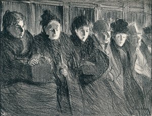 ए ट्रामकर के अंदर, 1896, 1898 द्वारा थियोफाइल एलेक्जेंडर स्टीनलेन