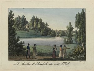 पावलोव्स्क पार्क, 1810 में एलिजाबेथ मंडप।