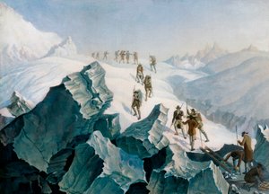 होरेस बेनेडिक्ट डी सौसुरे का वंश, उनका बेटा और गाइड डाउन मोंट ब्लांक, अगस्त १७८७ द्वारा टिबेरियस डॉमिनिकस वोचर
