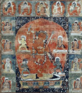 Tibetan culture : Samvara Mandala (Detail). Thangka द्वारा तिब्बती स्कूल
