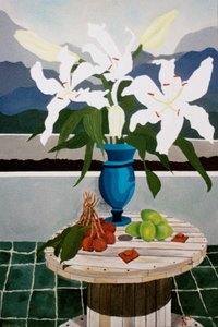 लिली, चूना और लीची, 2004, कैनवास पर तेल