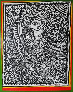 स्पिरिट जिनी, 2011, लकड़ी पर तेल द्वारा टिमोथी नाथन जोएली