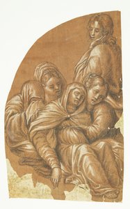 पिएटा का हिस्सा (एक पागल रचना का बाईं ओर) द्वारा Tintoretto