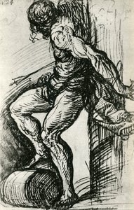 सेंट सेबेस्टियन के लिए स्केच, c1518, 1937 द्वारा टिज़ियानो वेकेली