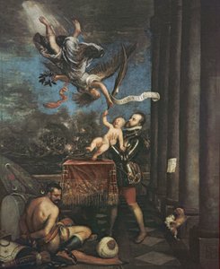 लेपैंटो की लड़ाई का रूपक, 1573-1575 द्वारा टिज़ियानो वेकेली