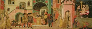 सुज़ाना की कहानी, शादी की छाती के सामने का पैनल, c.1450 (पैनल पर तापमान)