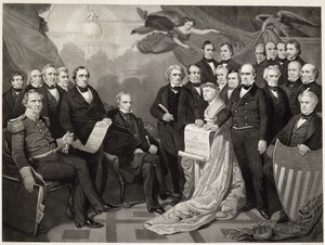 यूनियन, 1852 (वोव पेपर पर उत्कीर्णन) द्वारा मैटेसन के बाद टॉमकिन्स हैरिसन