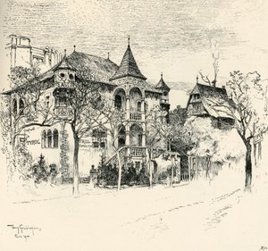 टोनी ग्रुबोहोफर द्वारा चाटेऊ टायरोलन, 1900।