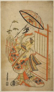 अभिनेता सानोगावा मंगीकू प्रथम ने 1718 में नाकामुरा थियेटर में प्रदर्शित नाटक quot;हिरागाना योमेरी इजु निक्कीquot; में स्पिनर इटोया की बेटी सानदा की भूमिका निभाई थी।