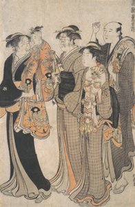 मिया मैरी के पास अपनी बच्ची को ले जाती माँ, ca. 1784. द्वारा तोरी कियोनगा