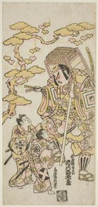 अभिनेता इचिकावा एबिज़ो II ने मुसाशिबो बेन्केई के रूप में, साकाता शिंटारो () ने सोगा नो गोरो के रूप में, और ताकीगावा किन्या () ने नाटक quot;सजारेशी सुएहिरो जेनजीquot; में सोगा नो जूरो के रूप में, 1744 के पहले महीने में नाकामुरा थिएटर में प्रदर्शन किया। द्वारा तोरी कियोनोबू II