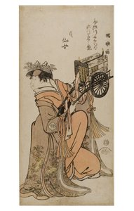 काबुकी अभिनेता सेगवा किकुनोजो III महिला भूमिका में (ओनागाटा), सी.1794-1795 (कागज पर वुडब्लॉक)