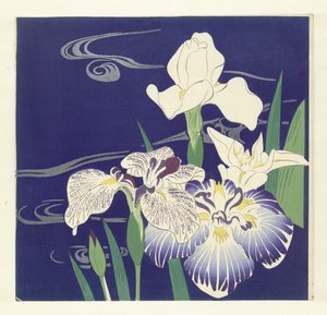 Irises, 1890-1900 (वुडब्लॉक प्रिंट)
