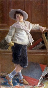 टुल्लियो सल्वाटोर क्विन्ज़ियो (1858-1918) द्वारा डिम 80x100 सेमी जीन, गैलेरिया डी'आर्टे मॉडर्न, आमंत्रण 1383 द्वारा एक नाविक स्मोक पहने हुए एक स्माइली छोटे लड़के का पोर्ट्रेट द्वारा टुल्लियो साल्वाटोर क्विंज़ियो