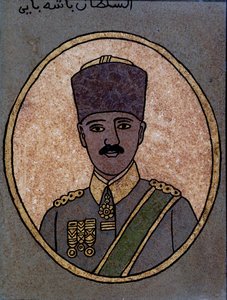 केमल (मुस्तफा) अतातुर्क (1881-1938) 1920-30 (चित्रित कांच)