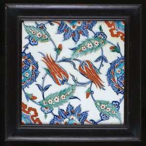 एक इज़निक पॉटरी टाइल, c.1580 द्वारा तुर्की स्कूल