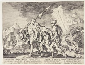 अंधा शाऊल दमिश्क को ले गया द्वारा Maarten van Heemskerck