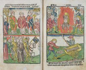 जान हुसैन ने 1483 में प्रकाशित &39;हिस्ट्री ऑफ कांस्टेंस ऑफ काउंसिल&39; से, कांस्टेंस काउंसिल में दांव पर लगा दिया
