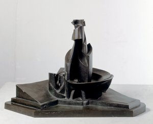 अंतरिक्ष में एक बोतल का विकास (अंतरिक्ष में एक बोतल का विकास) Umberto Boccioni द्वारा कांस्य मूर्तिकला (1882-1916) 1912 मंद: 38.1 सेमी मिलान, म्यूजियो डेल नोवेसेंटो द्वारा अम्बर्टो बोकोनि
