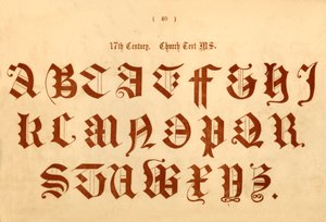 सत्रवहीं शताब्दी। चर्च टेक्स्ट एमएस।, 1862 द्वारा अज्ञात