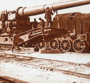 370 रेलवे गन जिसका नाम लुईस, मेल्ली, उत्तरी फ्रांस, c1914-c1918 है द्वारा अज्ञात