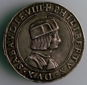 4-Testoon। डची सवॉय, इटली, ओब्वर्स: फिलीबर्ट II, ड्यूक ऑफ सवॉय, 1497-1504 द्वारा अज्ञात