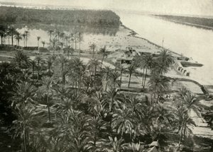 टाइग्रिस नदी पर एक ब्रिटिश स्थिति, 1919। द्वारा अज्ञात