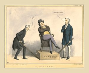 एक कंट्रास्ट, c1838। द्वारा अज्ञात