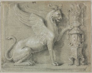 एक ग्रिफिन राहत, 1700s। द्वारा अज्ञात