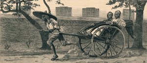 ए जिनरिक्शा, या चीनी हाथ गाड़ी, c1883। द्वारा अज्ञात
