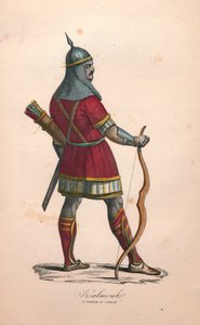 लड़ाई में एक कल्मोक योद्धा, 1900s द्वारा अज्ञात