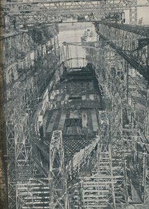 स्टील का एक घोंसला। 1927-1929, 1936 के निर्माण में कनर्ड व्हाइट स्टार लाइनर जॉर्जीक द्वारा अज्ञात