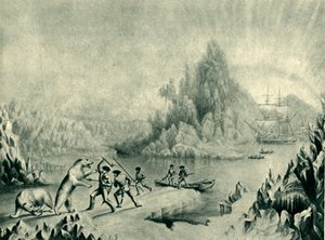 सर जॉन फ्रैंकलिन की खोज में एक राहत दल, 19वीं सदी, 1946। द्वारा अज्ञात